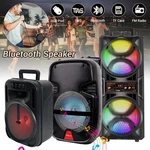 Portable Bluetooth Party Speaker Sub Woofer Heavy Bass Sound System W/microphone. Fixed Price $43.61.