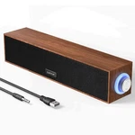Uakinat Usb Powered Wooden Computer Speakers 3.5MM Aux Open Box. Fixed Price $13.99.