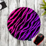 Pink & Purple Zebra Animal Print 8" Round Pc Laptop Mouse Pad Desk Mat Work Gift. Fixed Price $12.95.