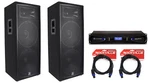 (2) Jbl JRX225 Dual 15" 4000 Watt Dj/pa Speakers Monitors+crown Amplifier+cables. Fixed Price $1419.70.