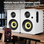 Sanyun SW206 Bookshelf Speakers 4"80W Bluetooth Optical Coaxial Usb Remote White. Fixed Price $149.99.