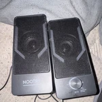 Nootry 2.0 Channel Wired Bluetooth Computer Speakers Black With Volume Control. Fixed Price $20.00.