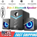 Wired Computer Speakers System Stereo Bass Subwoofer Led For Desktop Laptop Pc. Fixed Price $19.26.