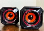 Wesdar Multimedia Desktop Speakers CS2 Orange Colored Dual Usb. Fixed Price $22.99.
