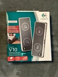 Logitech V10 Notebook Speakers, Ultra Portable. Fixed Price $36.29.