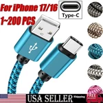 Braided Usb To Type-c Fast Charging Data Sync Charger Cable Cord 3/6/10FT Lot. Fixed Price $337.42.