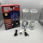 Leading Edge Water Dancing X3 Speakers Set Light Show Usb 3.5MM Chrome 9" Video. Fixed Price $26.24.