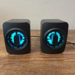 Led Gaming Speakers 2BOOM Wired GSP190K. Fixed Price $10.99.