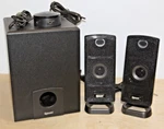 Gigaware 16W 2.1 Multimedia Speaker Set W/ Subwoofer Model 40-287 Tested Works. Fixed Price $24.99.
