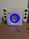 Sharper Image Bluetooth Speaker System SBT2002BK Subwoofer & Tweeters. Fixed Price $17.99.