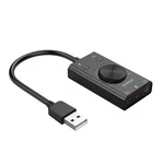 New Orico Usb Sound Card For Microphone Earphone 2 IN1 With 3 Port Output Volume. Fixed Price $15.19.