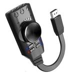 Black Usb External Sound Card Virtual 7.1 Channel Adapter Plug For Pc Laptop PS5. Fixed Price $14.98.