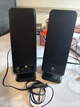 Logitech R-10 Speakers Model Number S-0152A1 Input 120V With Aux Wire And Powerc. Fixed Price $15.00.