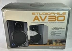 M-audio Studiophile AV30 Powered Speakers Monitors Black Tested W/ Box. Fixed Price $54.99.