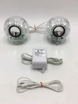 Lite Waves Color Changing Speakers W/ Real Time Beat Recognition (adapter & Aux). Fixed Price $29.95.