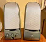 Logitech X-120 S-0083A Multimedia Desktop Audio Satellite Speakers Pair 120V. Fixed Price $12.99.