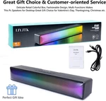 Liyjtk Computer Speakers, Rgb Hifi Stereo Pc Sound Bar W' Tf Card Port. Fixed Price $64.99.