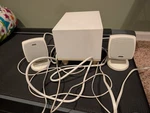 Altec Lansing ACS33 Multimedia Computer Speakers Powered Subwoofer White Tested. Fixed Price $29.99.