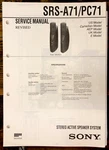 Sony SRS-A71 -PC71 Speaker Service Manual *original*. Fixed Price $14.97.