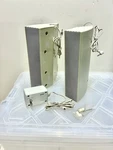 1990S Packard Bell Multimedia Computer Monitor Speakers W/powersupply Works! Vtg. Fixed Price $29.99.