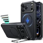 Esr For Iphone 17 Pro Max 6.9" Case With Stash Stand, 7X Military-grade, Black. Fixed Price $29.87.