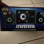 New Bugha Exclusive Led Gaming Speakers & Subwoofer 3 Pc. Set - Watt. Fixed Price $18.00.