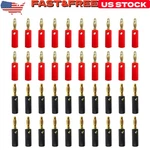 40X 4MM Gold Plated Banana Plugs Audio Jack Speaker Wire Cable Screw Connector. Fixed Price $9.99.