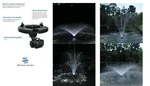 New 1/4HP Floating Fountain Kit W/ Led Lights 10' Tall 130WATT 50' Cord 3-NOZZLE. Fixed Price $549.99.