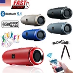 Bluetooth 5.1 Speaker Wireless Outdoor Stereo Loud Bass Usb/tf Strap Waterproof. Fixed Price $9.99.