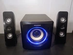 Sylvania 2.1-CHANNEL Speaker System 3.5MM Input/output For Computer/ Cell Phone. Fixed Price $45.99.