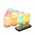 Ecogecko Set Of 10 Led Color Changing Votive Candles With Remote Timer. Fixed Price $22.99.