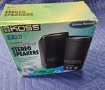 New Koss SX/30 Amplified Portable Speakers With Adjustable Volume Control. Fixed Price $36.00.