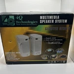 4Q Technologies SP-691 Multimedia Computer Speakers Wired 3.5MM White Tested. Fixed Price $39.99.
