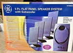 Ge 5 Piece Flat Panel Speaker System Sub Woofer & Surround Sound HO98023. Fixed Price $58.00.
