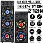 New Wooden Bluetooth Speaker Dual 12"/TRIPLE Dj Led Light Party Sound System. Fixed Price $259.99.