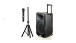 Altec Lansing Sound Rover Pro 650 Speaker With Lights Mic Stand. Fixed Price $239.00.