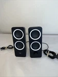 Logitech Z200 Multimedia Speakers Pair With Adapter S-00135 Black **tested**. Fixed Price $29.99.
