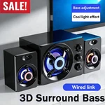 Rgb Mini Speakers Usb 3.5MM Sound System W/ Dynamic Lights & Stereo Bass Pc/tv. Fixed Price $23.25.