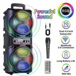 Dazone Portable Bluetooth Speaker With Dual 6.5" Subwoofer & Mic. Fixed Price $47.12.