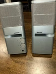 Bose Media Mate Computer Speakers Ice Blue Pair Untested No Power Cable. Fixed Price $19.97.