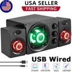 Pc Computer Speakers With Surround Sound Usb Wired Laptop Deep Bass For Desktop. Fixed Price $23.45.