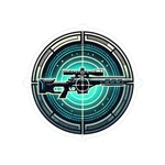 Cyber Sniper Kiss-cut Stickers, Gaming Laptop Decals, Tech Accessories. Fixed Price $10.00.