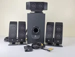 Logitech X-540 5.1 Surround Sound Speaker System W/ Subwoofer & Control Pod. Fixed Price $104.99.