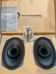 Diamond Audio MP694 6X9" Pro Full Range Coaxial Horn Speakers For Harley Lids. Fixed Price $439.99.