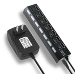 7 Port Usb 2.0 For Pc Laptop Mac Desktop With 5V 2A Power Supply Outlets. Fixed Price $12.99.