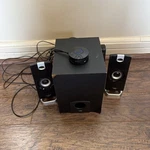 Cyber Acoustic CA-3080 Pc Multi-media 2.1 Sound System X2 Speakers + Subwoofer. Fixed Price $35.00.
