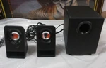 Logitech Z213 Compact 2.1 Speaker System - Black. Fixed Price $25.00.