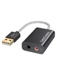 Cablecreation Usb Audio Adapter External Sound Card 1-PACK, Black 2.0. Fixed Price $25.98.