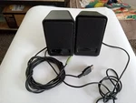 Pair Of Amazon Basics A100 Usb Powered Computer Speakers 1/8" Audio A-100. Fixed Price $9.00.