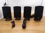 Lot 4 Klipsch Thx Certified Computer Speakers & Subwoofer Surround-untested. Fixed Price $80.00.